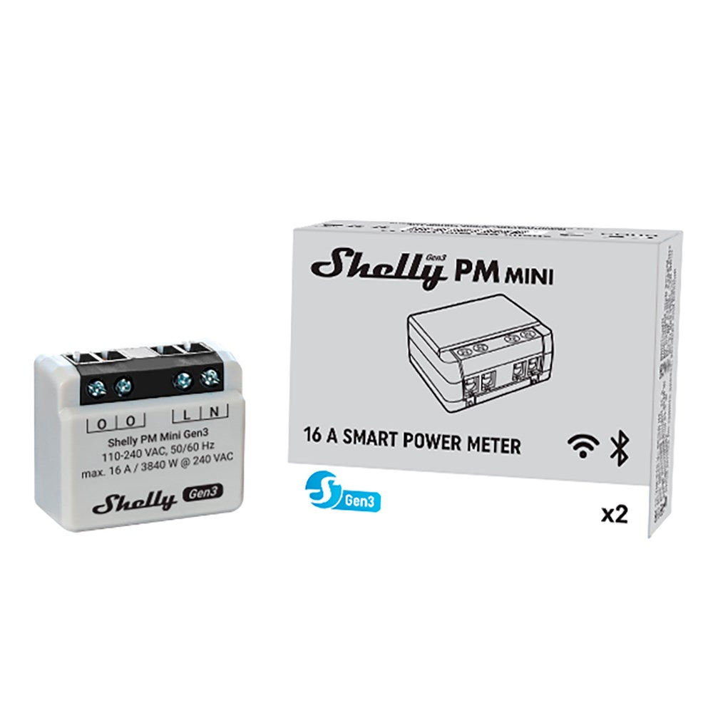 Shelly Plus PM Mini (Gen3) Smart Power Meter - Grey