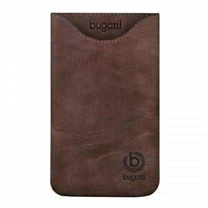 Bugatti Skinny Umber Leather Luxury Phone Case - Brown Leather