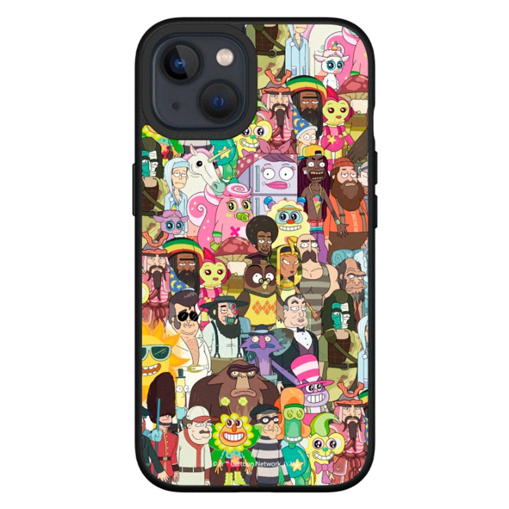 iPhone 13 RhinoShield SolidSuit Drop Proof Case with Rick and Morty - Alien Parasites