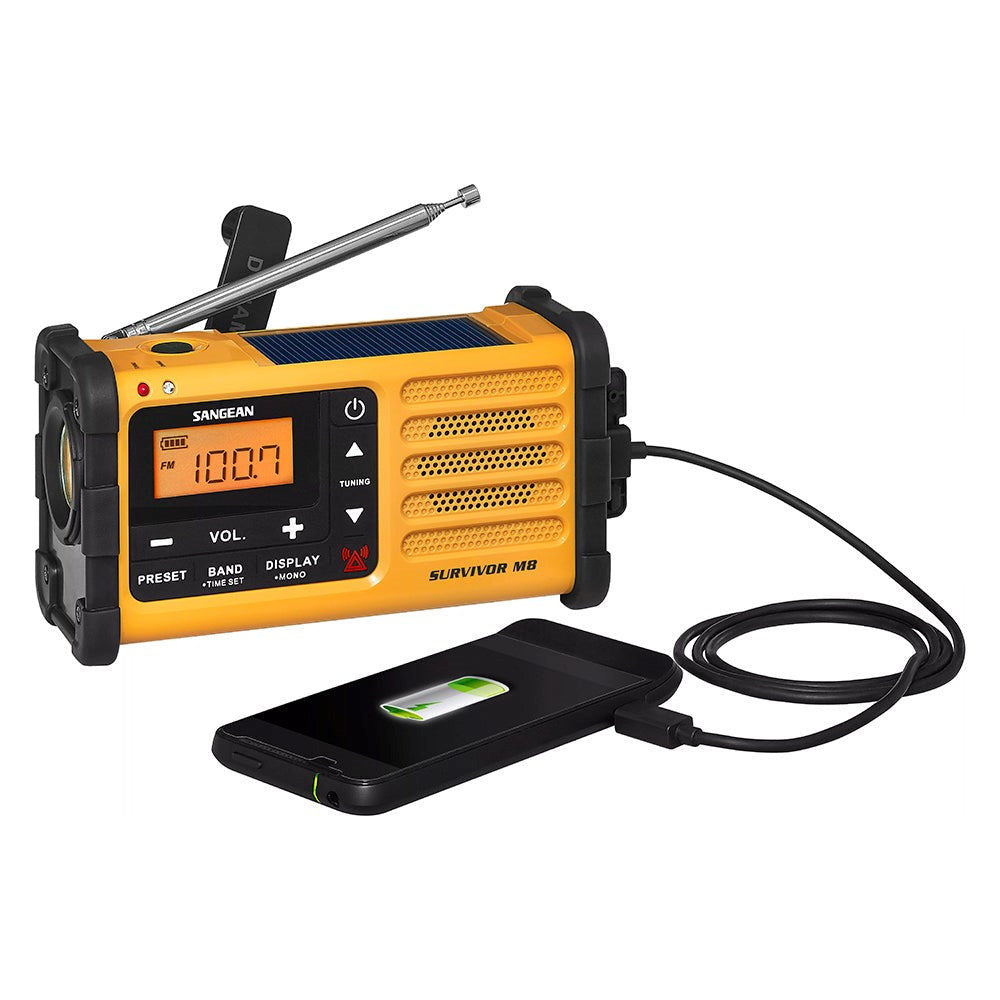 SANGEAN Survivor M8 MMR-88 Radio - Black / Yellow