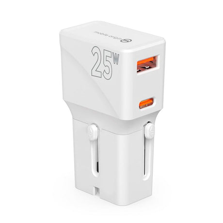 Mobile Origin Travel Adapter EU/US/UK/AU 25W - White