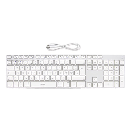 Deltaco Full-Size Bluetooth Aluminium Keyboard - Silver