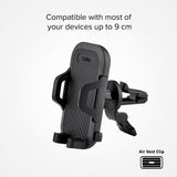 SBS Mobile Phone Holder for Car - Max Mobile: 90mm - Black