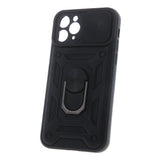 iPhone 12 / 12 Pro Defender Tough Case w. Magnetic Kickstand & Cam Slider - Black