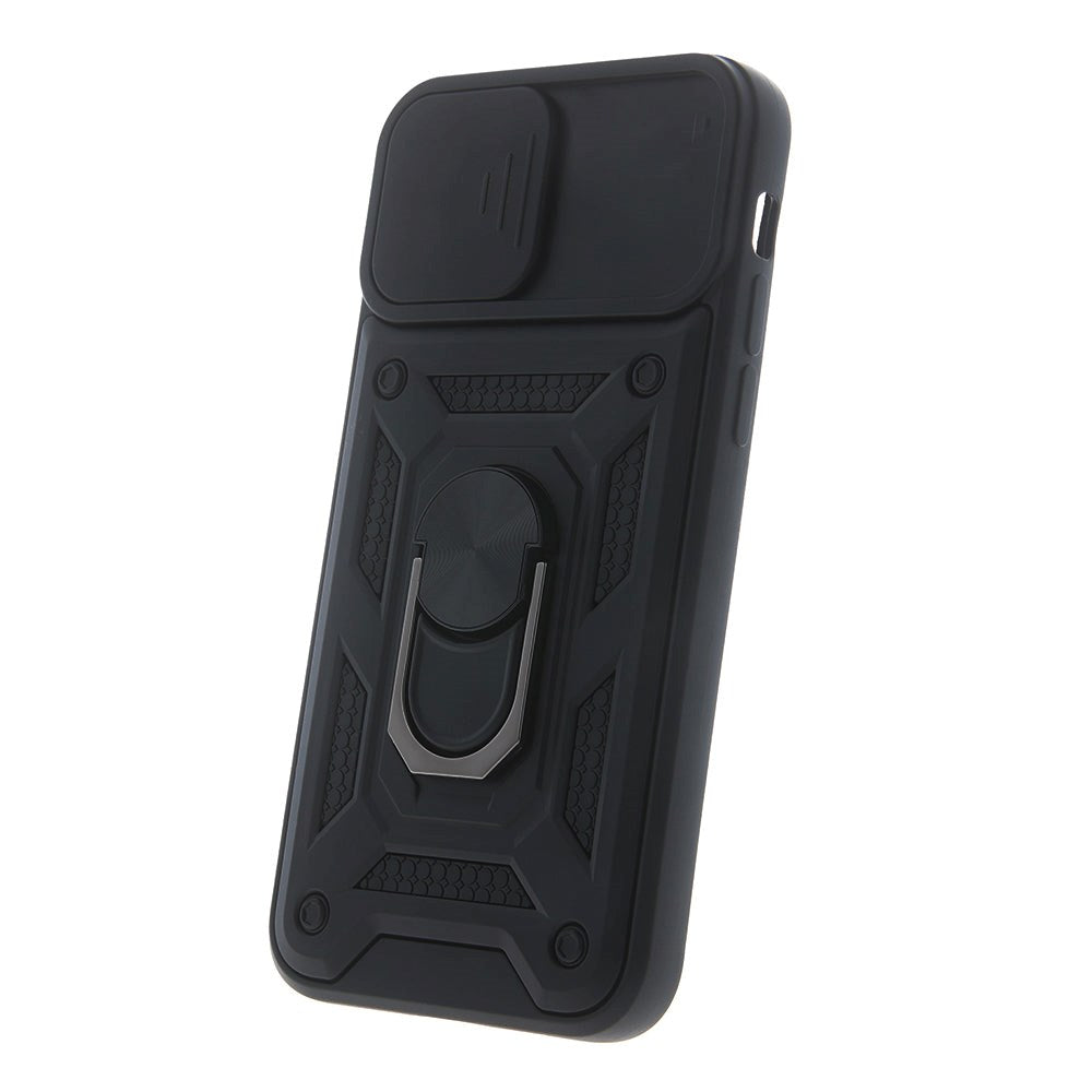 iPhone 12 / 12 Pro Defender Tough Case w. Magnetic Kickstand & Cam Slider - Black