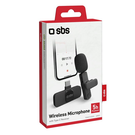 SBS Wireless Microphone with Clip - Black