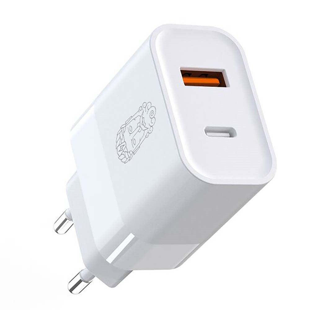 Upström Cirkulär PD 30W Sustainable Wall Charger with USB-C & USB-A - White