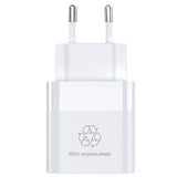 Upström Cirkulär PD 30W Sustainable Wall Charger with USB-C & USB-A - White