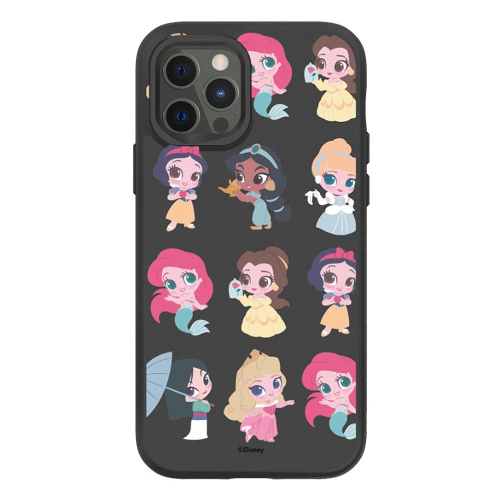 iPhone 12 / 12 Pro RhinoShield SolidSuit Drop Proof Case with Disney Princess - Chibi Style