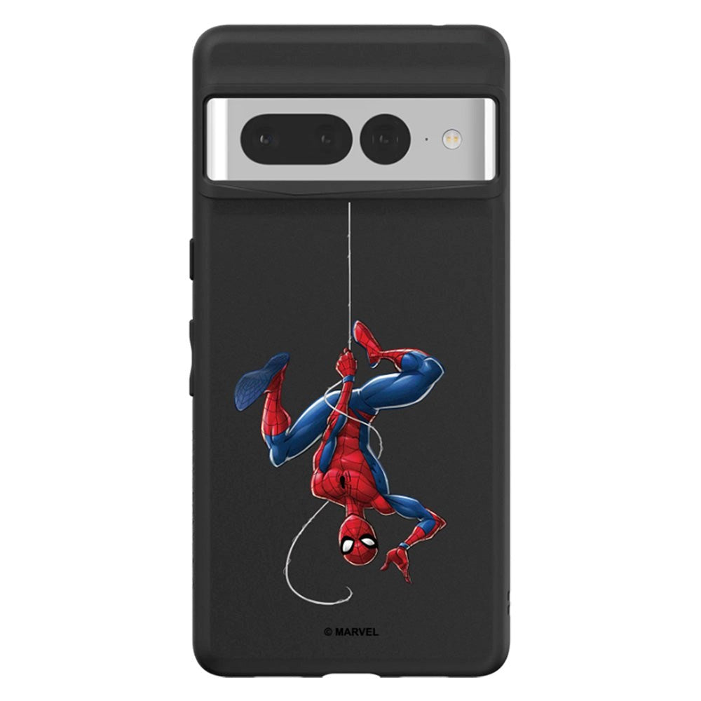 Google Pixel 7 Pro RhinoShield SolidSuit Drop Proof Case with Marvel - Spider-Man Upside Down