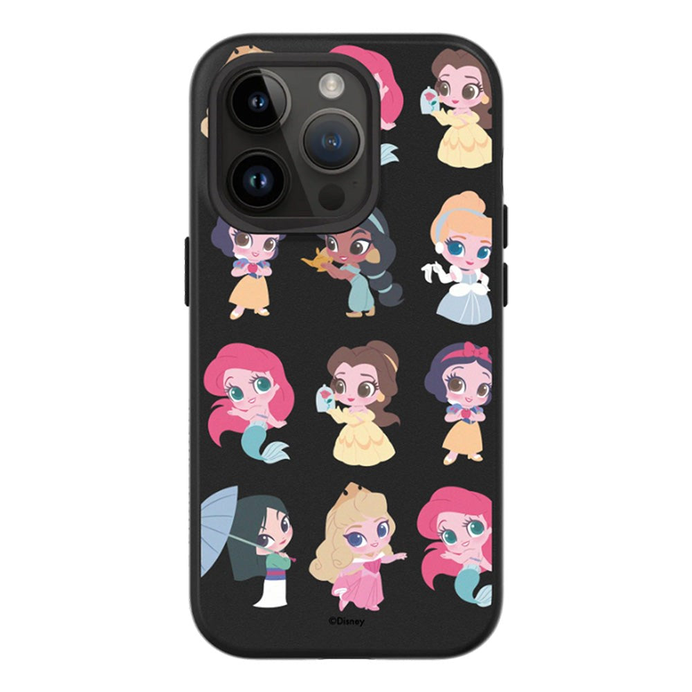 iPhone 14 Pro RhinoShield SolidSuit Drop Proof Case with Disney Princess - Chibi Style