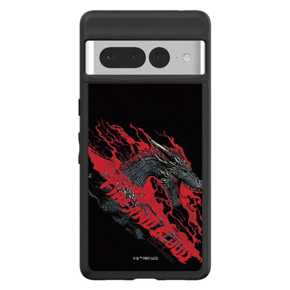 Google Pixel 7 Pro RhinoShield SolidSuit Drop Proof Case with Game Of Thrones - Dragon Fire & Blood