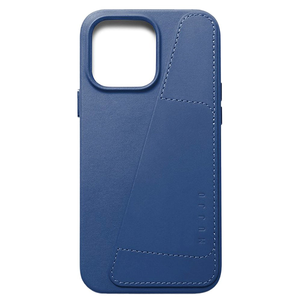 Mujjo iPhone 14 Pro Max Leather Wallet Case - Blue