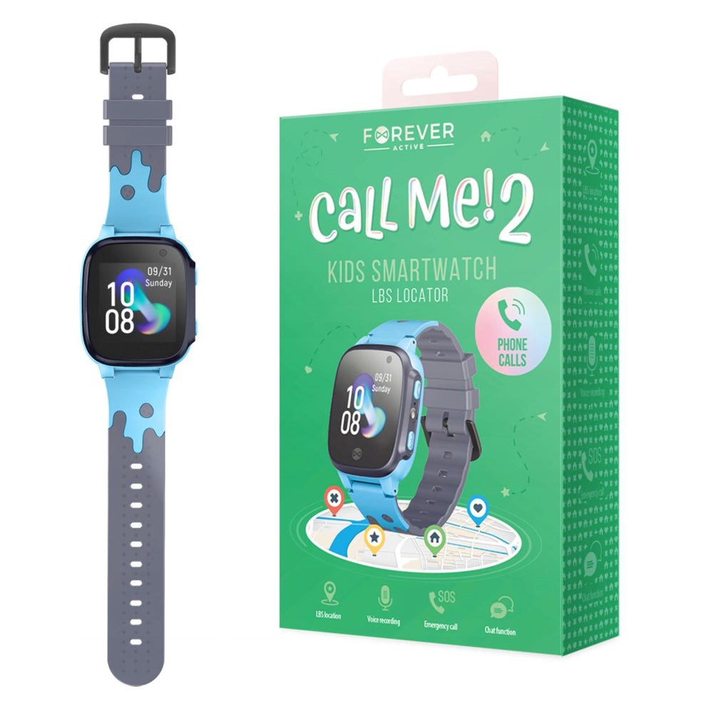 Forever KW-60 Call Me 2 - Smartwatch for Kids - Blue *