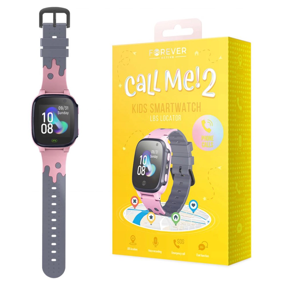 Forever KW-60 Call Me 2 - Smartwatch for Kids - Pink *