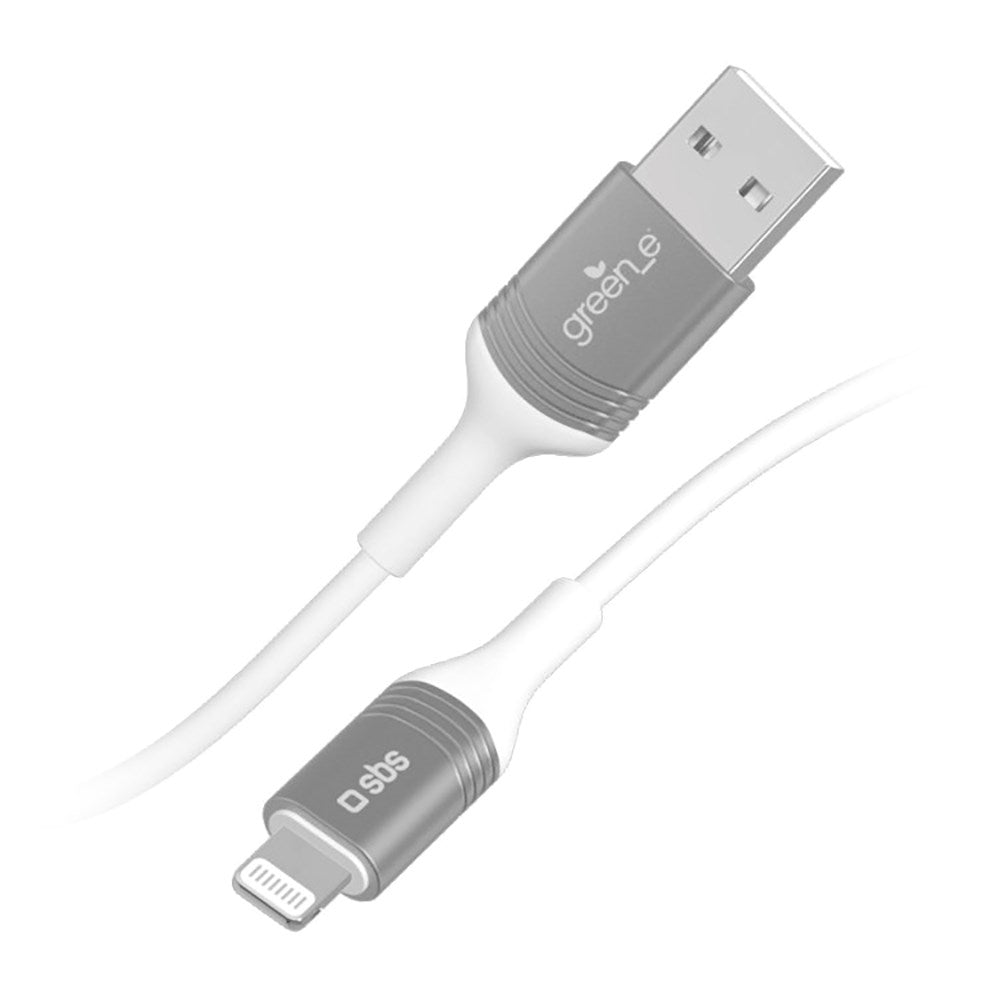 SBS x GREEN_E USB-A to Lightning Cable 30W w. Recycling Set - 1.2 m - White