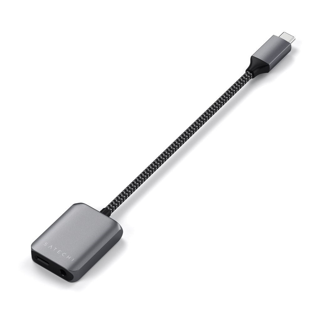 Satechi USB-C to Jack 3.5 mm & USB-C Adapter - Space Grey