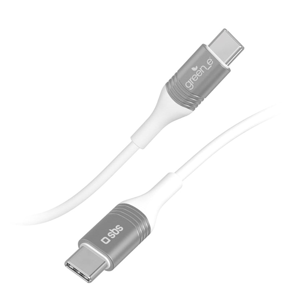 SBS x GREEN_E USB-C to USB-C Cable 30W w. Recycling Set - 1.5 m - White