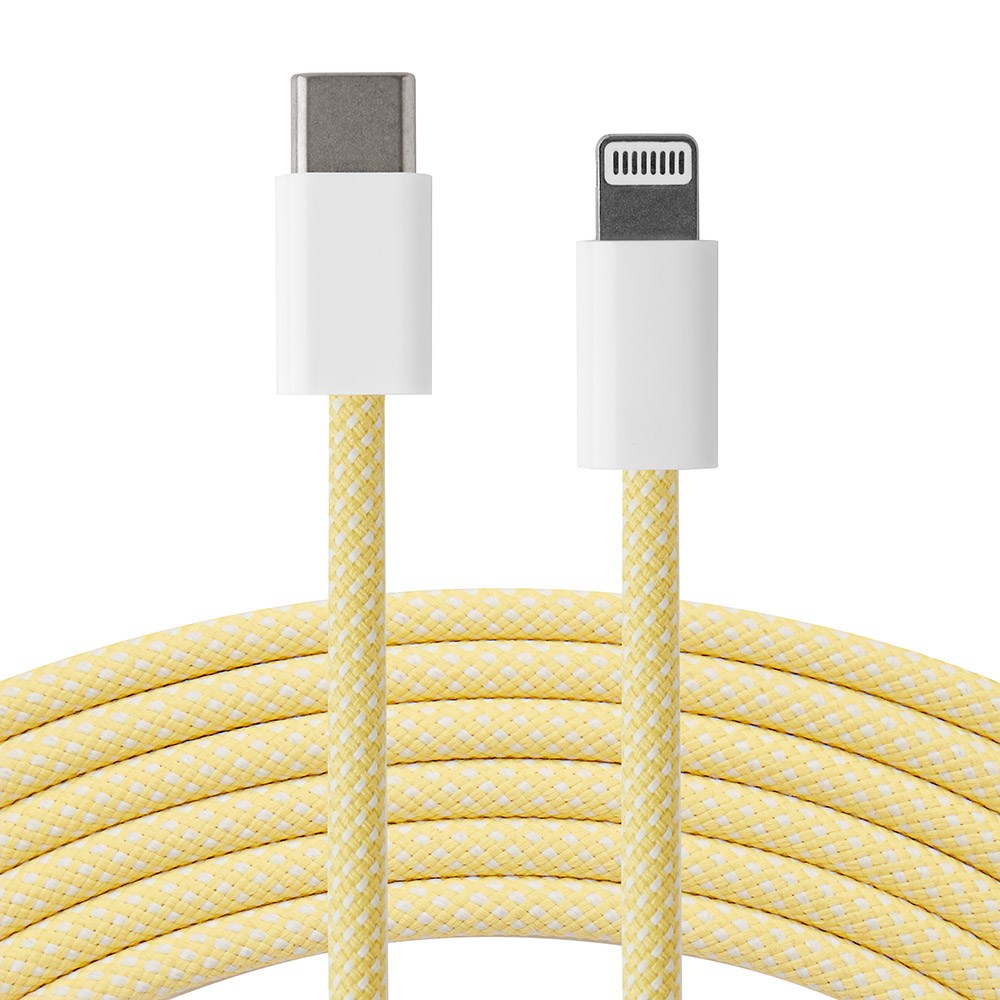 Xceed Braided USB-C to Lightning Cable PD 60W - 2m - Yellow