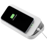 Cellularline Hi-Gens UV-C Sterilizer w. 15W Wireless Charger - Sterilizes Phone / Keys / Wallet - White