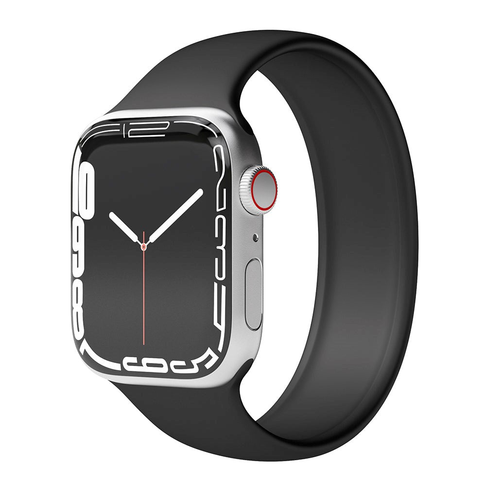 Vonmählen Apple Watch (38/40/SE/41/42mm) Solo Loop Band Large Silicone Strap - Black