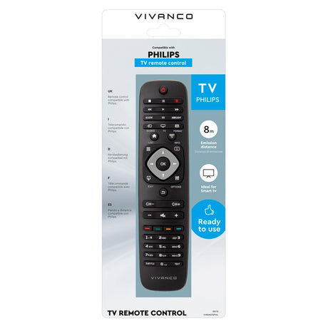 Vivanco Philips Remote Control for TV - Black