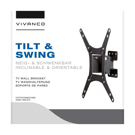 Vivanco TV Wall Mount - 15 kg / 43" - Black