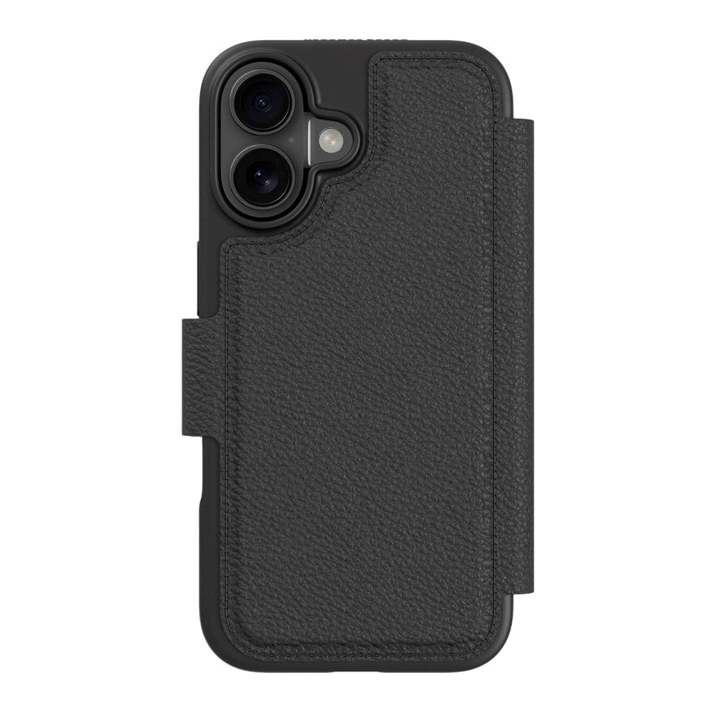 agood company iPhone 16 Circular Flip Case with Wallet - Black