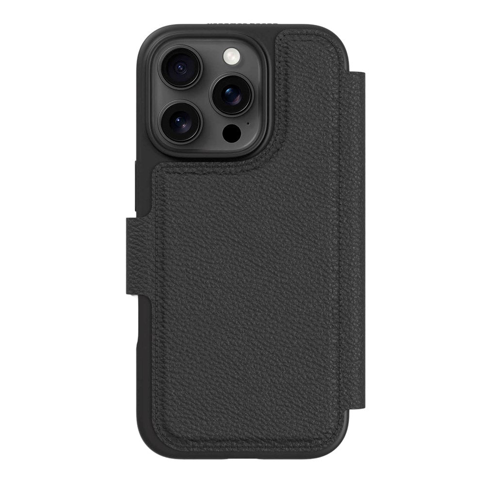 agood company iPhone 16 Pro Circular Flip Case with Wallet - Black