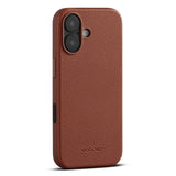 WOOLNUT iPhone 17 Full Grain Leather Case - MagSafe Compatible - Brown