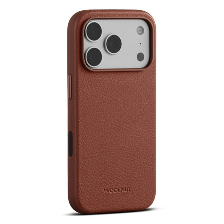 iPhone 18 Pro Max WOOLNUT Genuine Leather Case - MagSafe Compatible - Brown