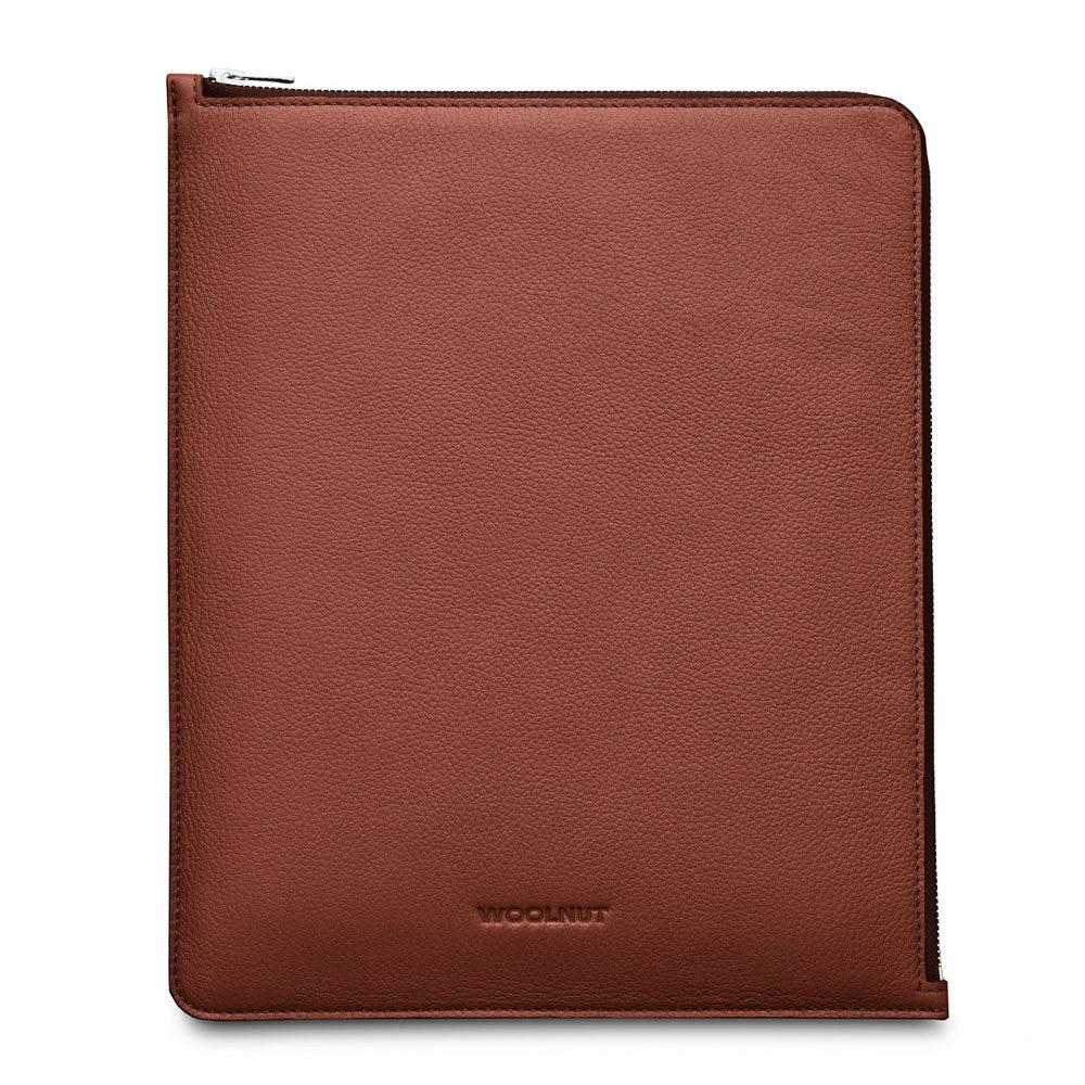 Woolnut iPad / Tablet (26.5 x 32.5 cm) Genuine Leather Folio Sleeve - Brown