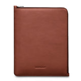 Woolnut iPad / Tablet (23 x 29 cm) Genuine Leather Folio Sleeve - Brown
