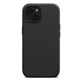 iPhone 15 WOOLNUT Full Grain Leather Case - MagSafe Compatible - Black