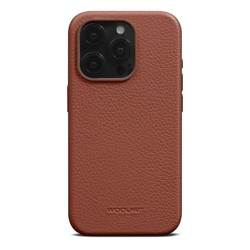 iPhone 15 Pro WOOLNUT Full Grain Leather Case - MagSafe Compatible - Brown