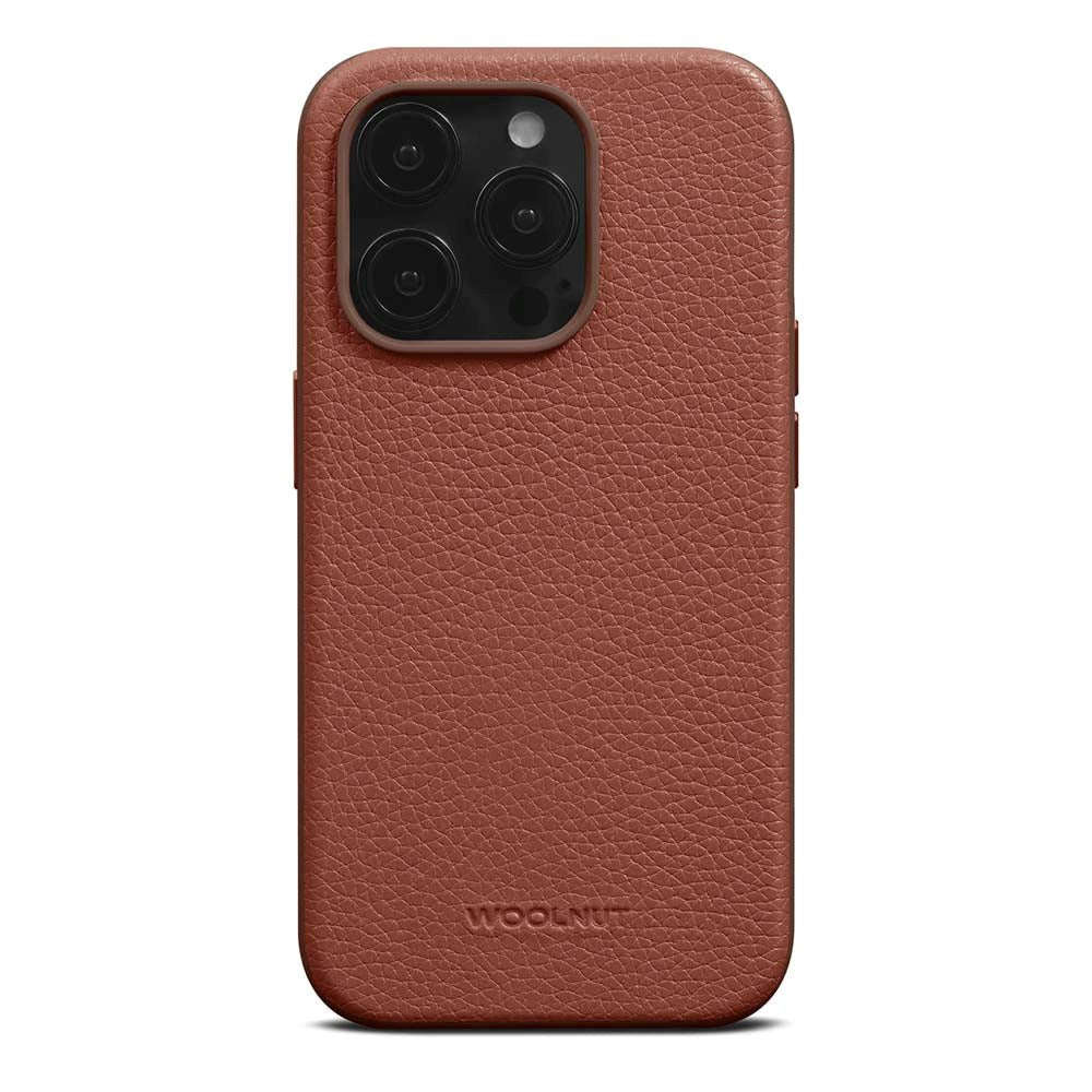 iPhone 15 Pro Max WOOLNUT Full Grain Leather Case - MagSafe Compatible - Brown