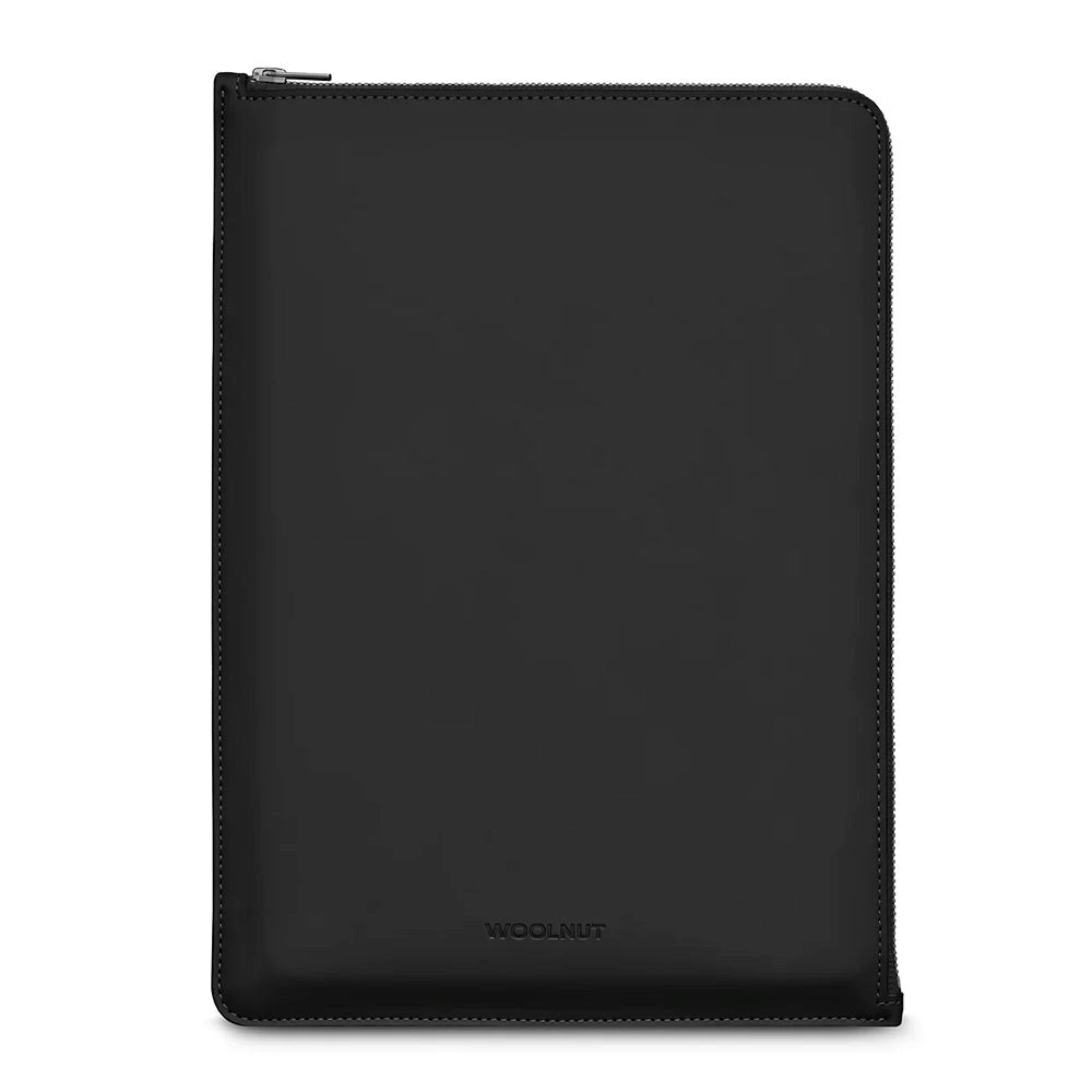 Woolnut Coated Folio PU Leather Sleeve for MacBook / Laptop 13" / 14" (315 x 230mm) - Black