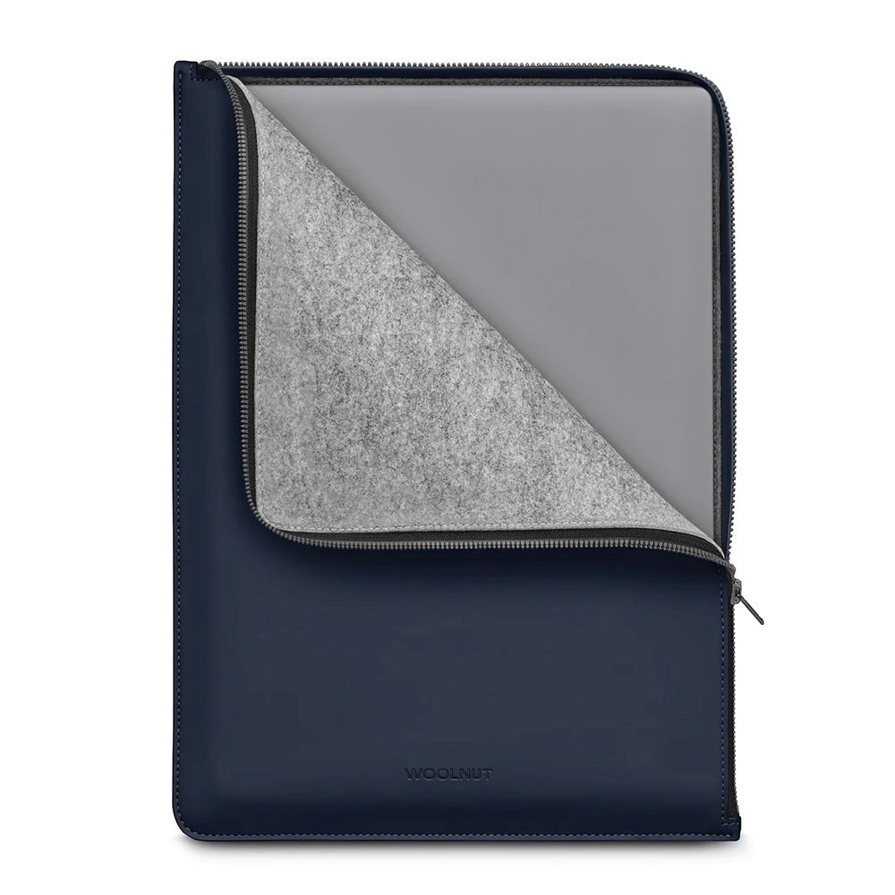 Woolnut Coated Folio PU Leather Sleeve for MacBook / Laptop 16" (360 x 250mm) - Blue