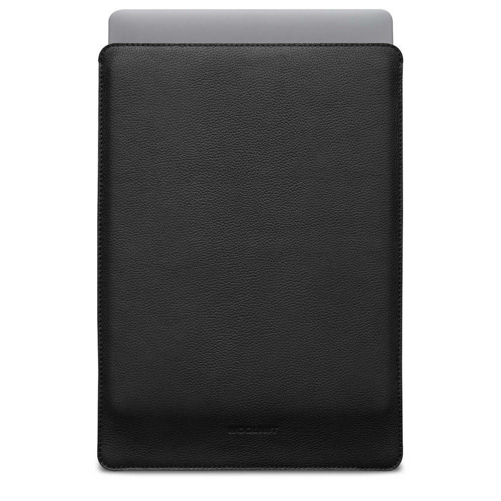 MacBook Pro 16" M4 / M3 / M2 / M1 (2024 - 2021) Genuine Leather Folio Sleeve - 27.5 x 37.5 cm - Black