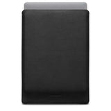 MacBook Pro 16" M4 / M3 / M2 / M1 (2024 - 2021) Genuine Leather Folio Sleeve - 27.5 x 37.5 cm - Black