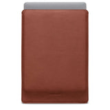 MacBook Pro 16" M4 / M3 / M2 / M1 (2024 - 2021) Genuine Leather Folio Sleeve - 27.5 x 37.5 cm - Brown