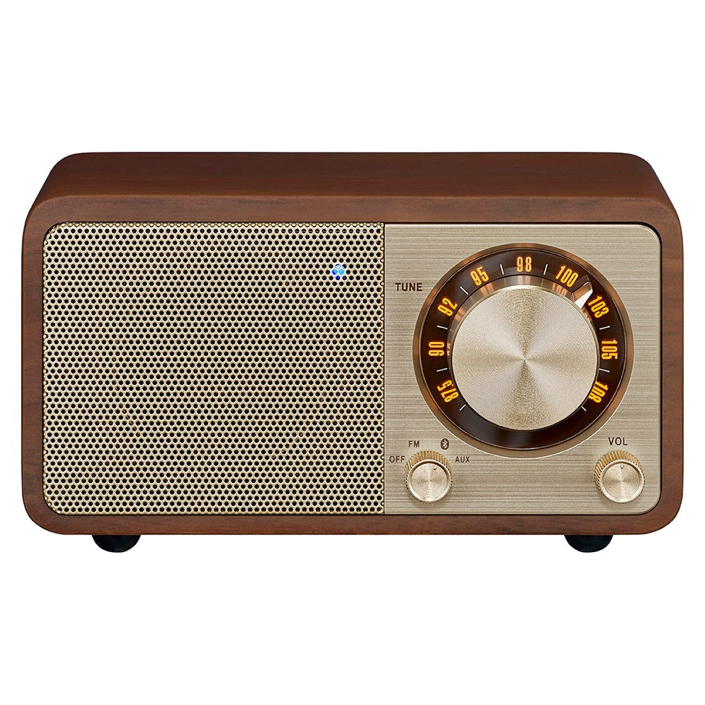 SANGEAN Genuine Mini WR7 Wireless Bluetooth Speaker w. Radio - Dark Brown