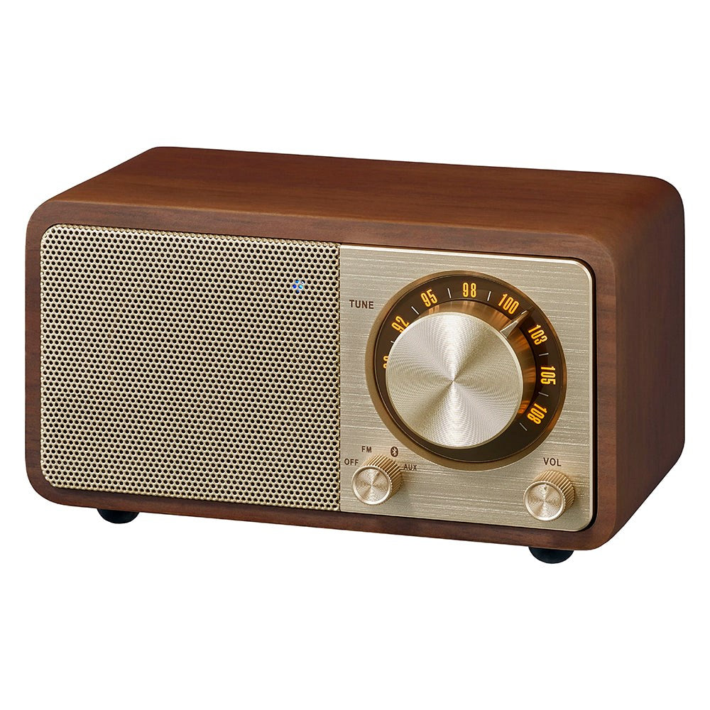 SANGEAN Genuine Mini WR7 Wireless Bluetooth Speaker w. Radio - Dark Brown