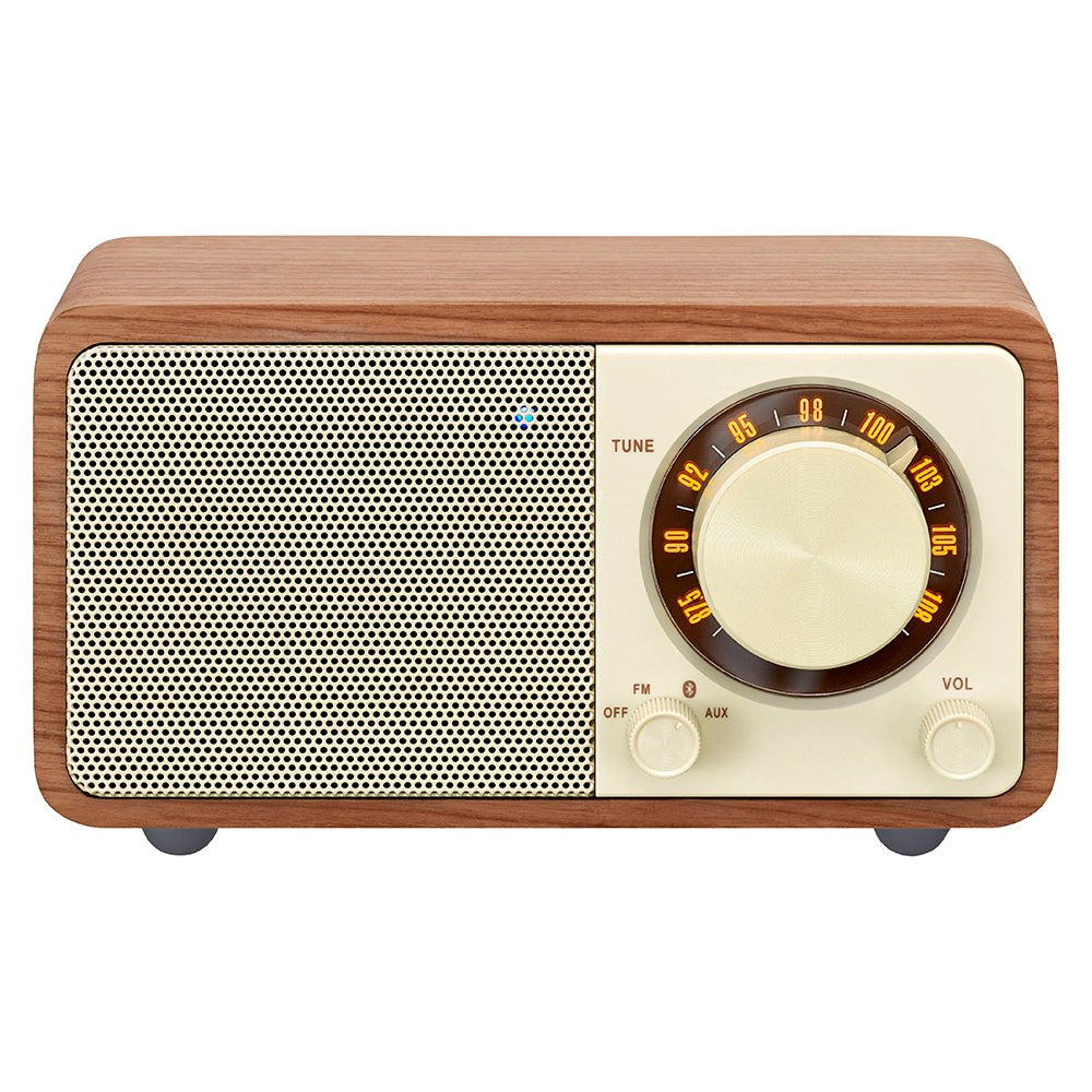 SANGEAN Genuine Mini WR7 Wireless Bluetooth Speaker w. Radio - Light Brown