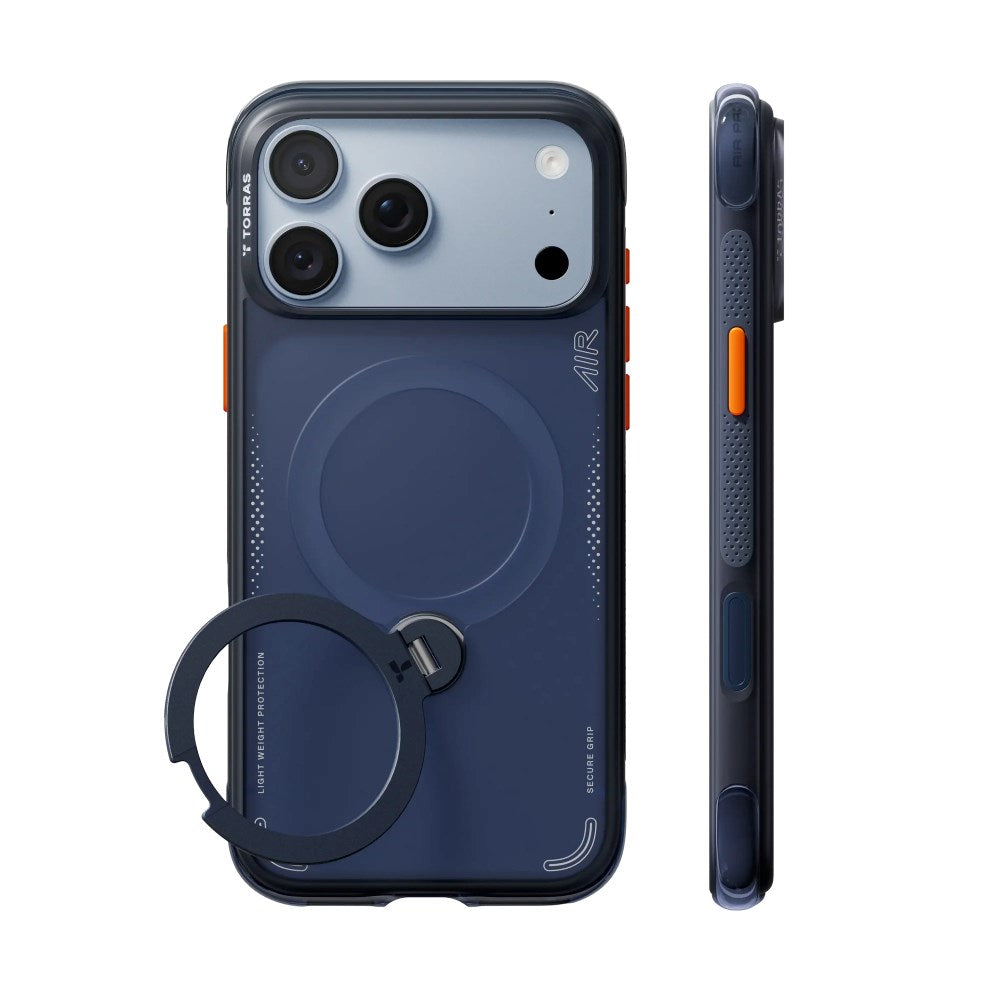 iPhone 18 Pro Max / 17 Pro Max TORRAS Ostand Q3 Air Case - MagSafe Compatible - Deep Blue