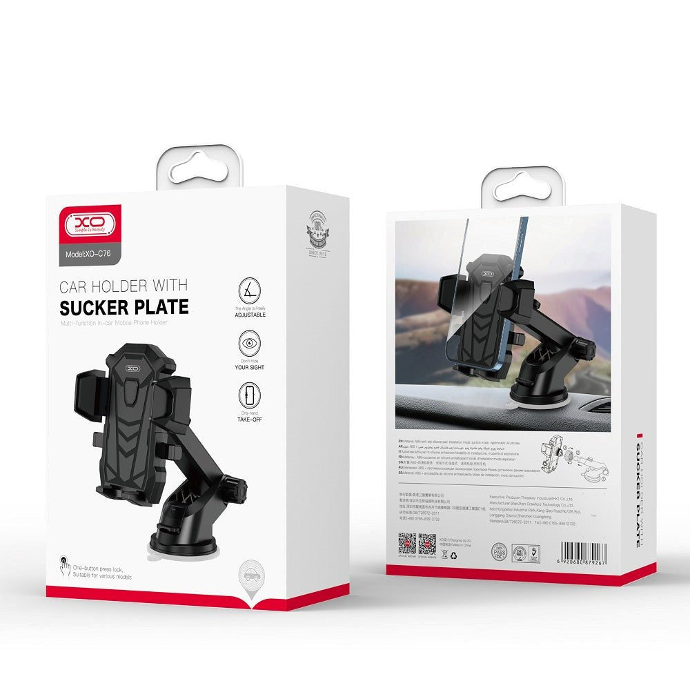 XO Dashboard Mount - Mobile Phone Holder for The Car - Black